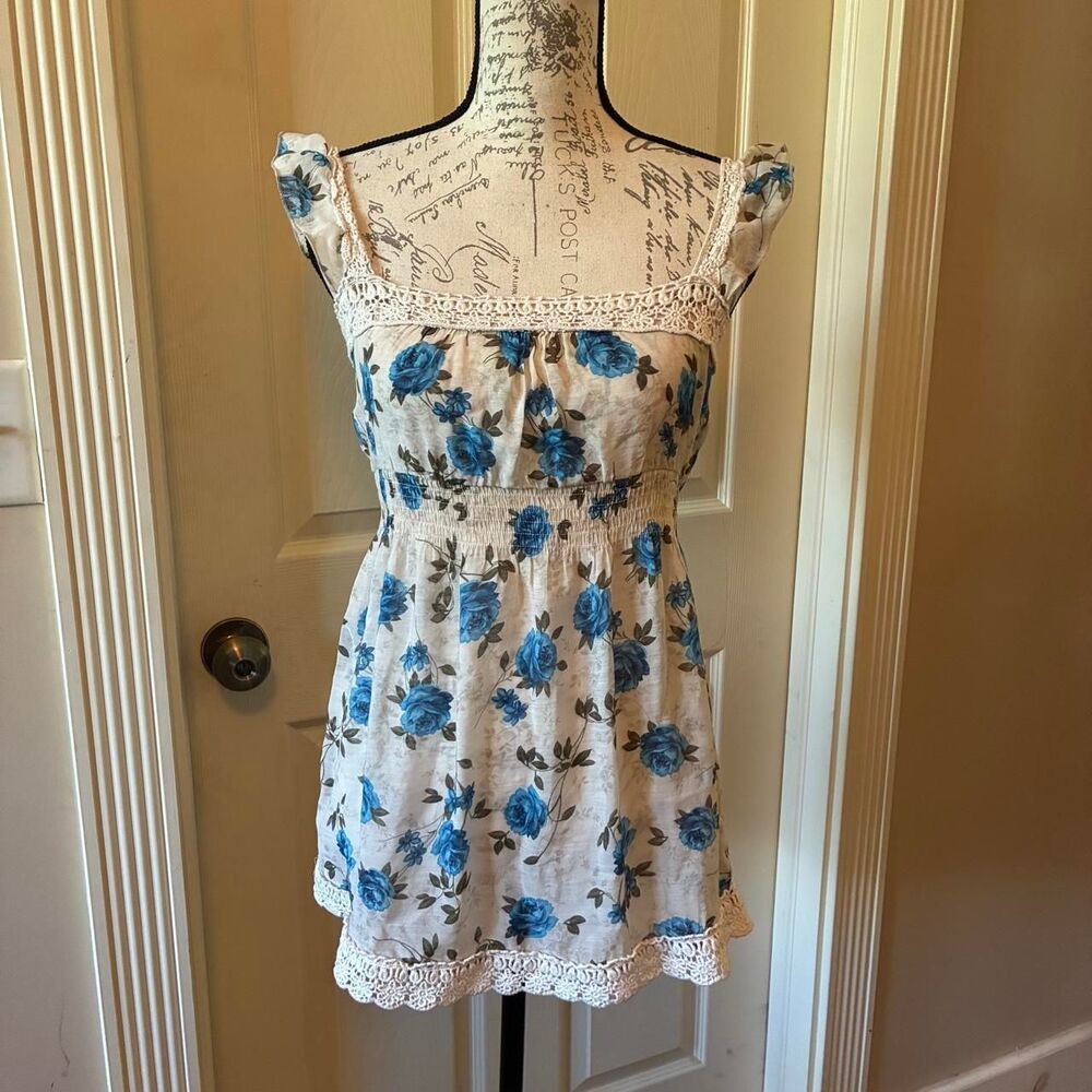 Unbranded Women's White and Blue Dress